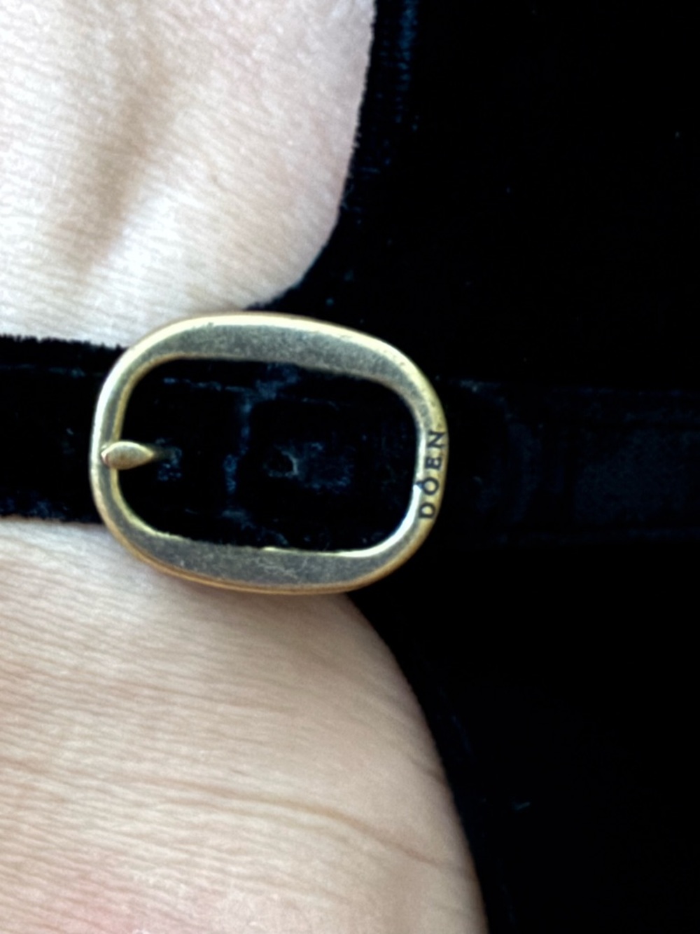 Doen Black Mary Jane Velvet Slippers - Picture 6 of 8